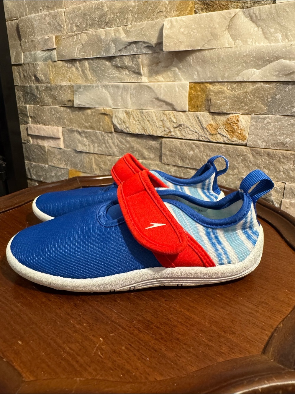 Kids Sz Lg 9/10 Speedo Shore Explorer Water Beach Pool Shoes Blue Tie-Dye EUC